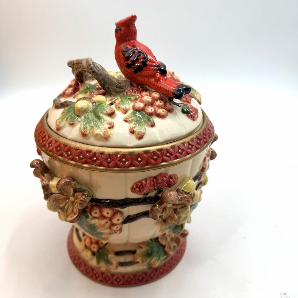 Geo Z Lefton 2001 Cardinal Collection Canister Jar & Lid Vintage Christmas - Picture 11 of 16